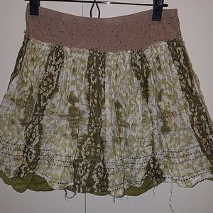 Boho mini skirt